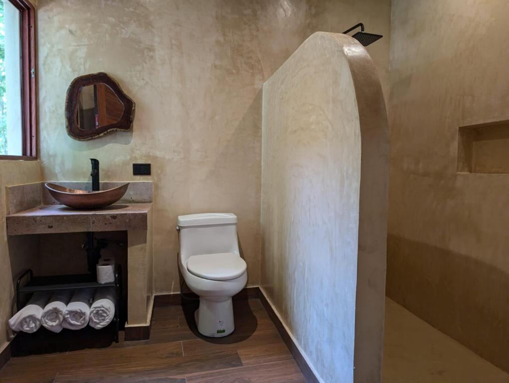 Koupelna v ubytování Villa con jacuzzi en Bacalar