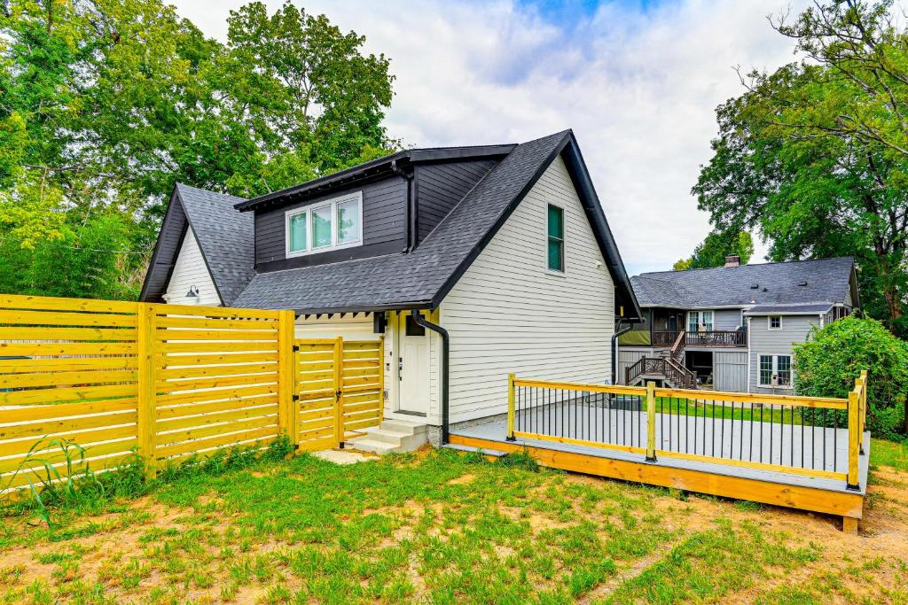 Bygningen som feriehuset ligger i