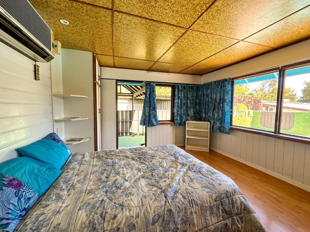 Postel nebo postele na pokoji v ubytování Fare piscine