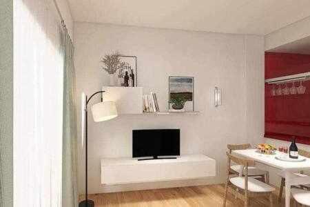 TV a/nebo společenská místnost v ubytování Stefys beach apartment