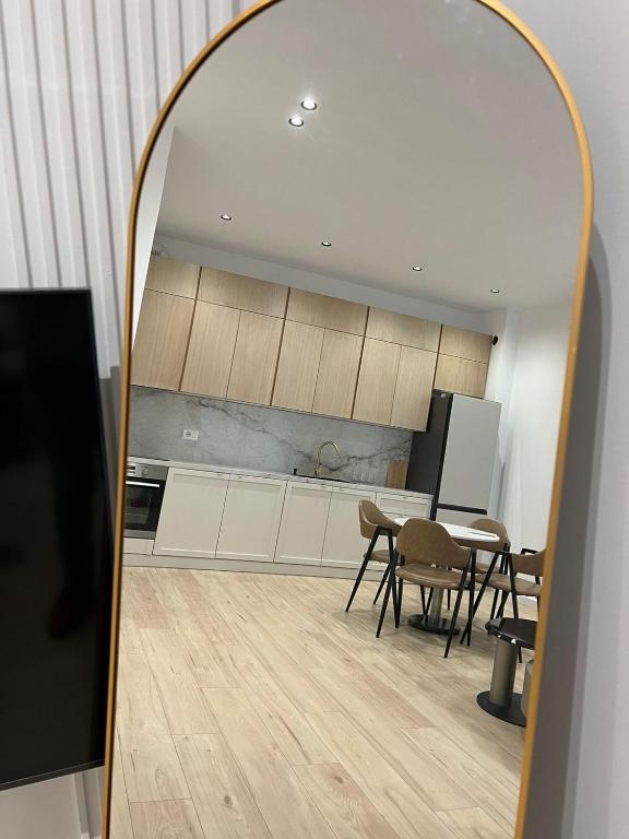 Kuchyň nebo kuchyňský kout v ubytování New apartment