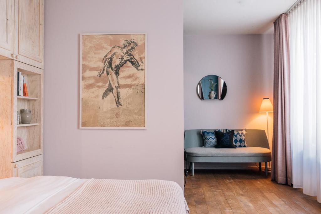 Cama ou camas em um quarto em Libertine Lindenberg