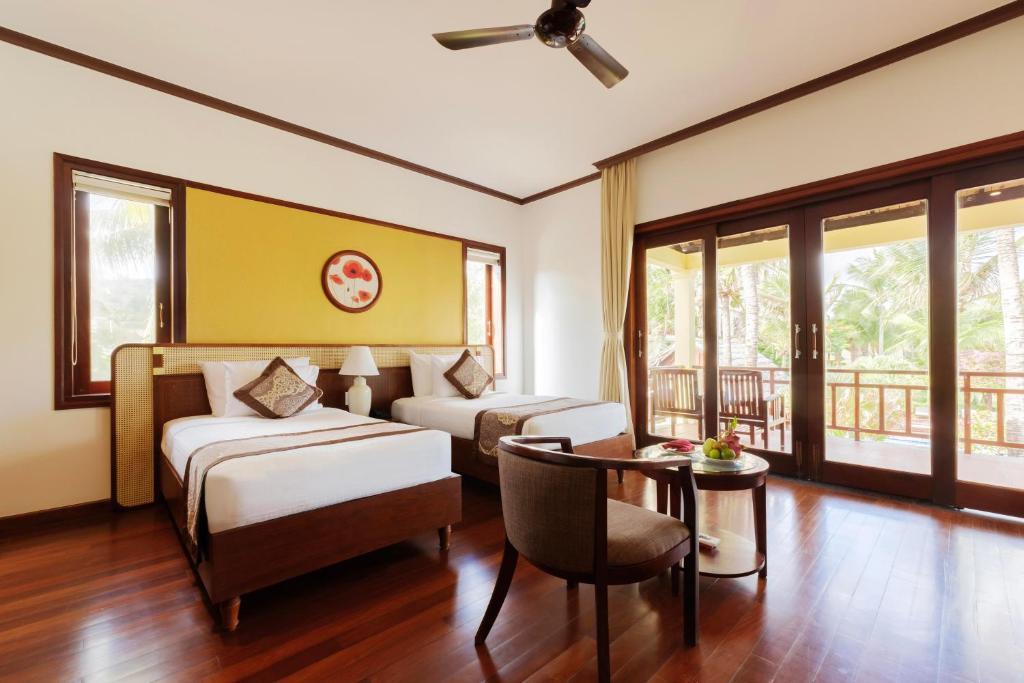Phòng Deluxe 2 Giường đơn Nhìn ra vườn