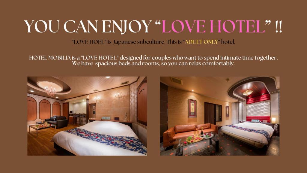 Postel nebo postele na pokoji v ubytování HOTEL MOBILIA (Adult Only)