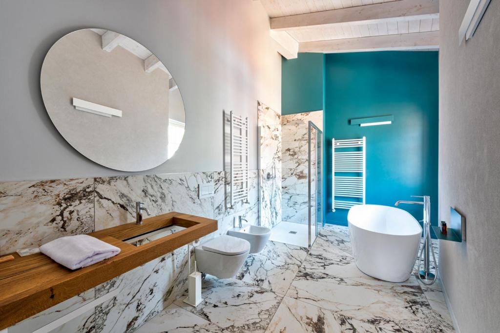 Koupelna v ubytování Vulcano Palace
