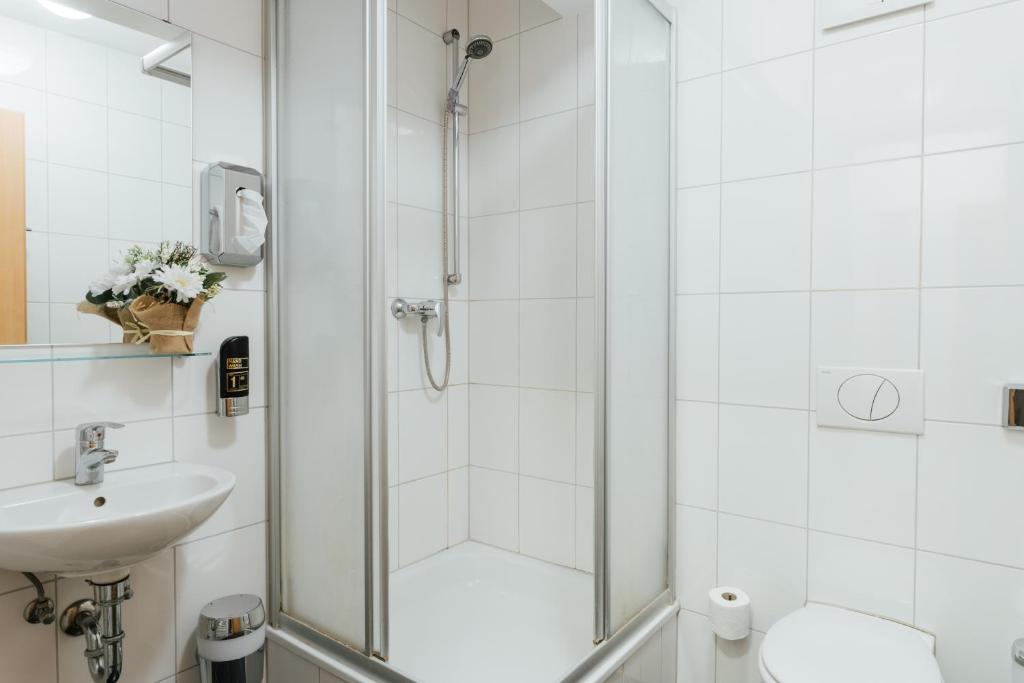 Koupelna v ubytování Hotel Andra München