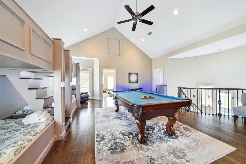 a living room with a pool table in it at 27 Singleton Beach- Oceanfront, Private Pool, Pool Table, FREE Activities Included in Hilton Head Island