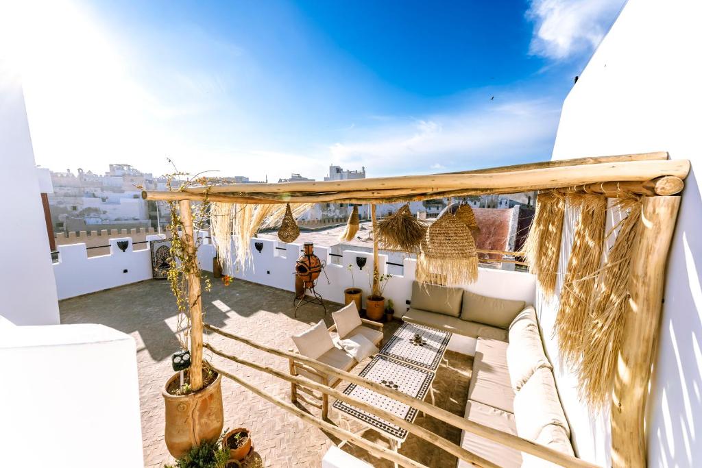 Balkón nebo terasa v ubytování Riad D’AR GANne by Carole