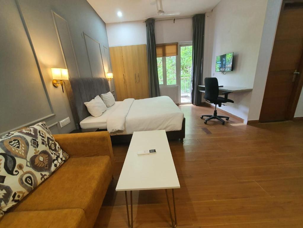 Posezení v ubytování Mallenzo Suites Dlf Phase 1