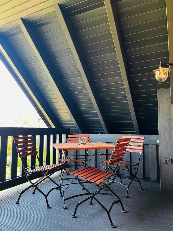 Ein Balkon oder eine Terrasse in der Unterkunft Ferienwohnung Zur Alten Tischlerei