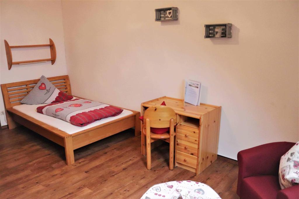 Postel nebo postele na pokoji v ubytování Landpension Pferdekoppel - B&B - Self Checkin