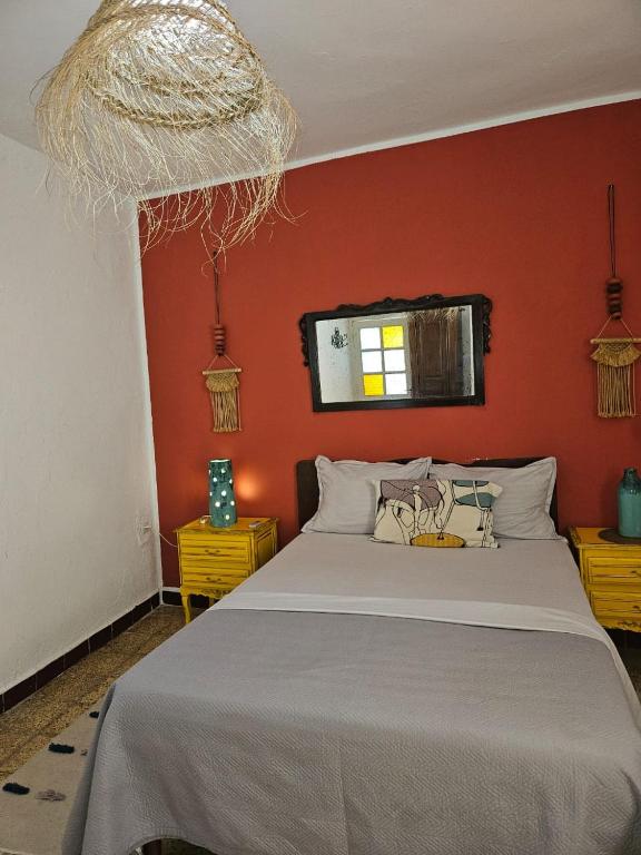 Postel nebo postele na pokoji v ubytování deux Studio avec patio a Sidi Bousaid