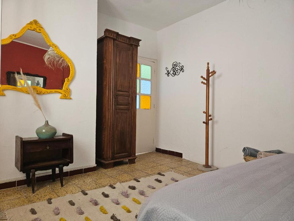 Postel nebo postele na pokoji v ubytování deux Studio avec patio a Sidi Bousaid