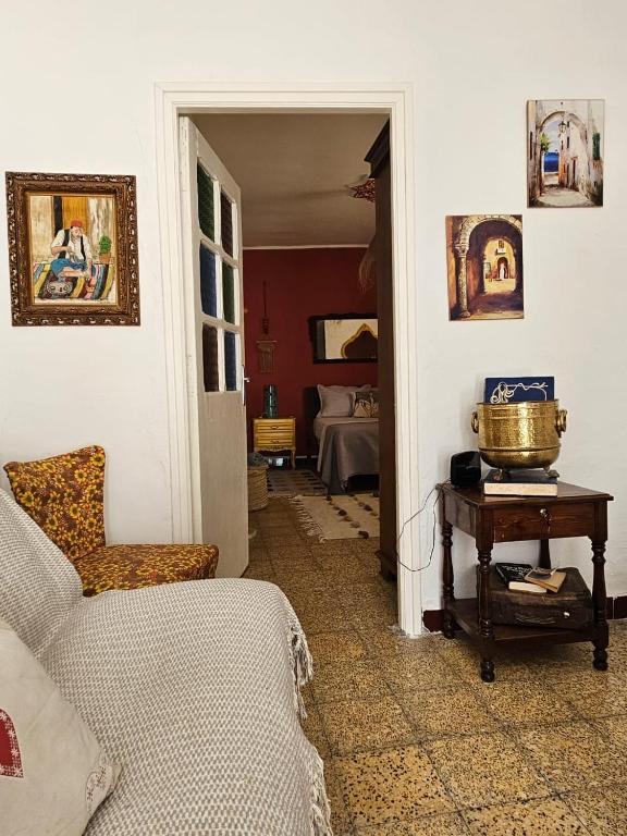 Postel nebo postele na pokoji v ubytování deux Studio avec patio a Sidi Bousaid