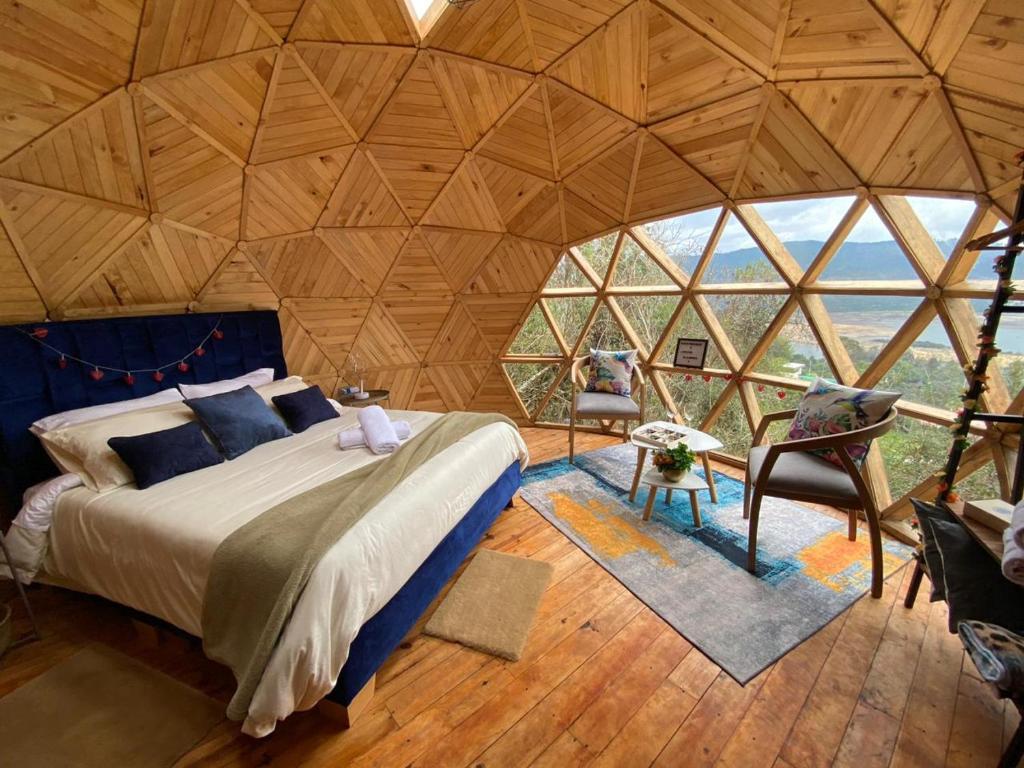 Postel nebo postele na pokoji v ubytování Laguna Glamping