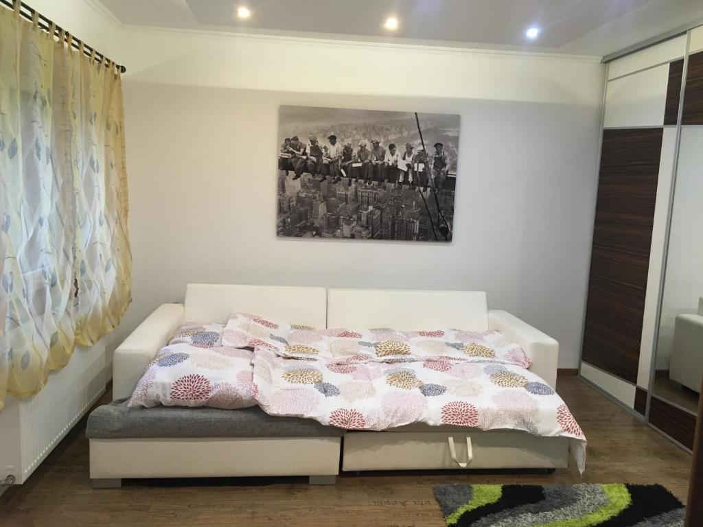 Posteľ alebo postele v izbe v ubytovaní Rabbit apartman