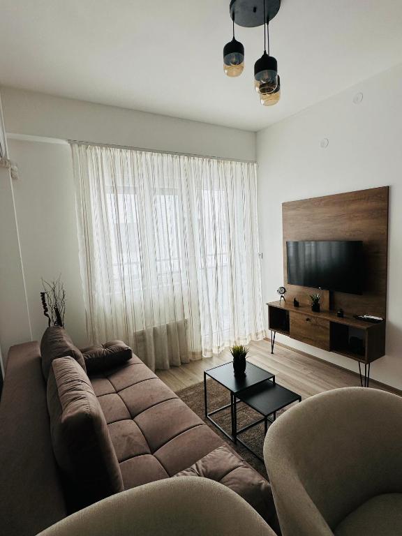 TV a/nebo společenská místnost v ubytování Aqua apartman 45-2