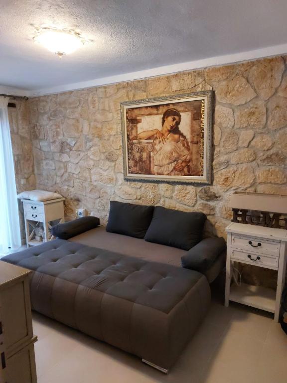 Posezení v ubytování STONE Villa