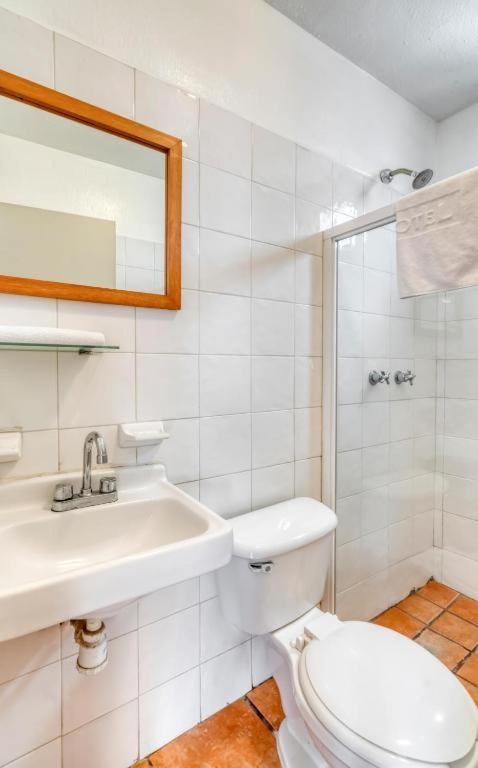 Koupelna v ubytování Hotel Arana Tonalá