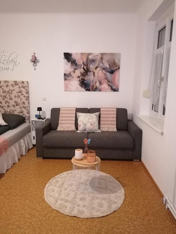 Posezení v ubytování Ferienhaus klein und fein