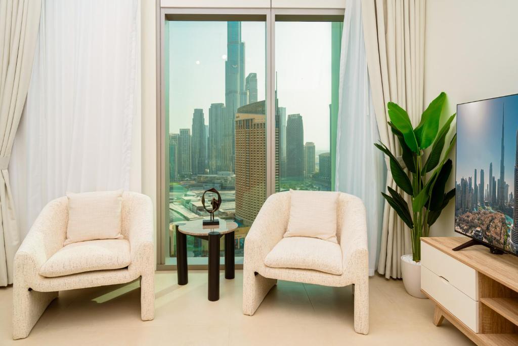 Posezení v ubytování Prime Retreats @ Downtown Views by Emaar