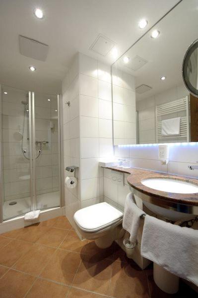 Koupelna v ubytování Hotel Nothnagel