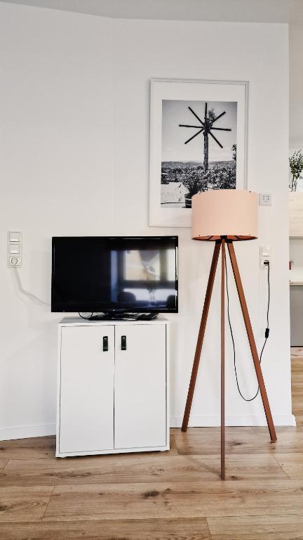 TV a/nebo společenská místnost v ubytování Apartments nahe der Südsteirischen Weinstraße