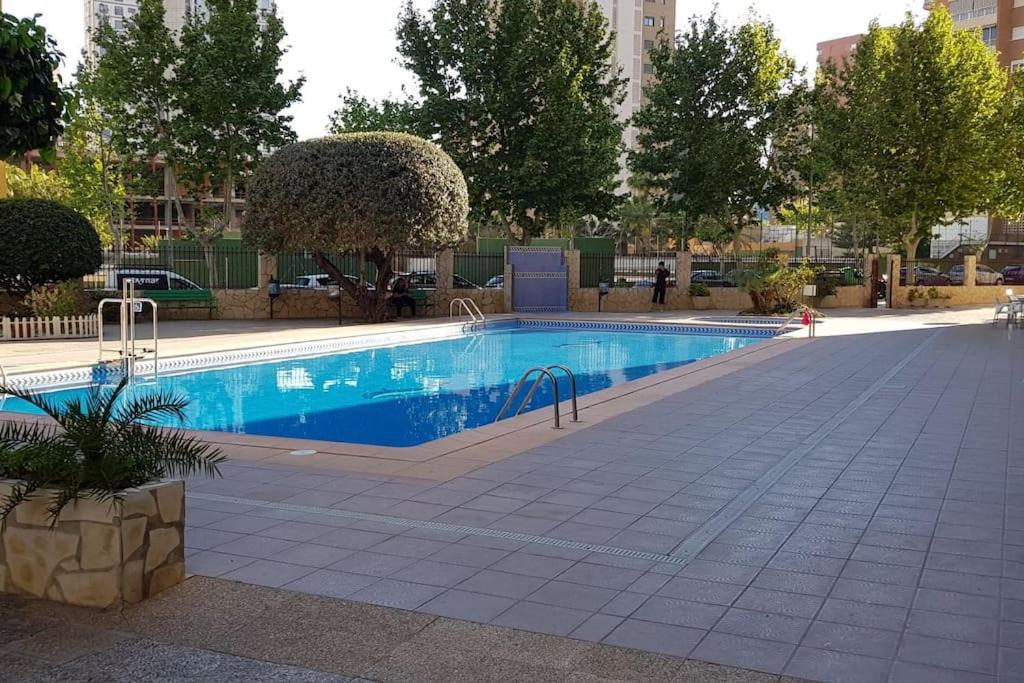 a swimming pool in the middle of a city at MobyDick 10B in Benidorm