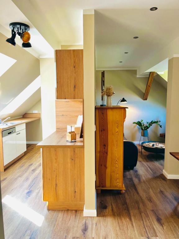 Küche/Küchenzeile in der Unterkunft Ferienwohnung Zur Alten Tischlerei