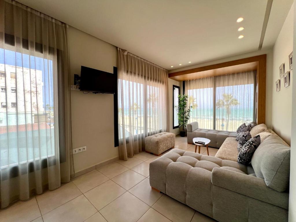Posezení v ubytování Seaside Apartments