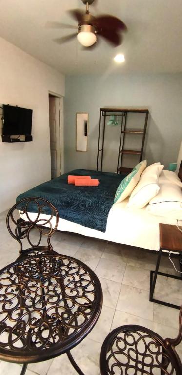 Postel nebo postele na pokoji v ubytování Hotel Tabasco