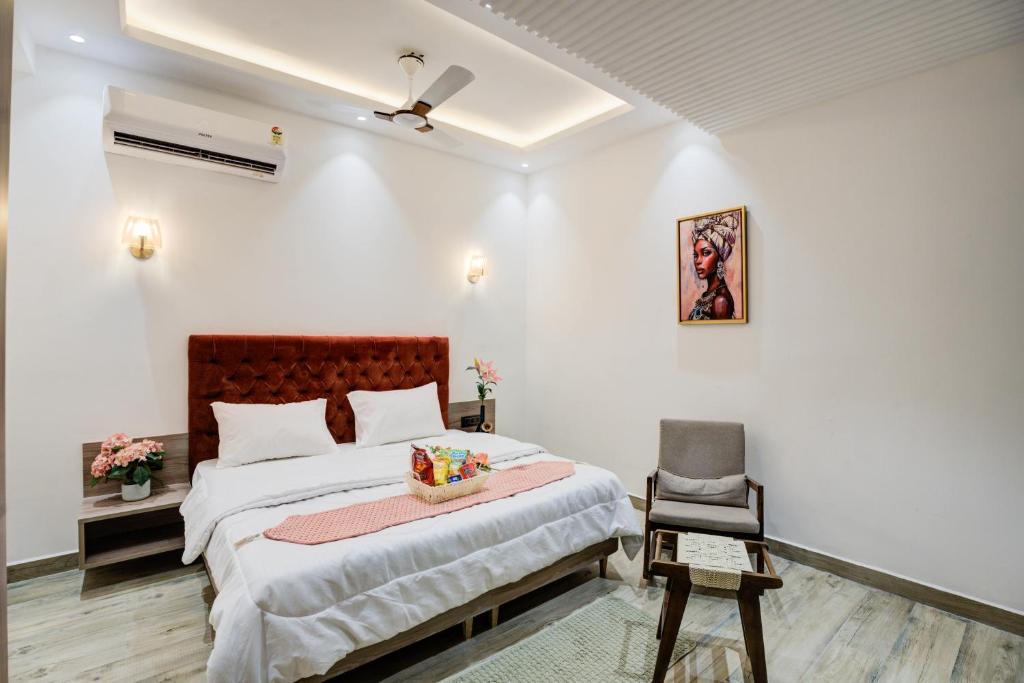 Postel nebo postele na pokoji v ubytování Amaltaash by Sandane Homes