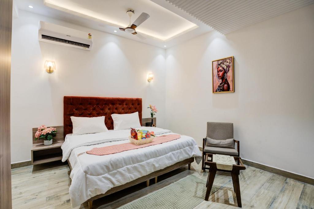 Postel nebo postele na pokoji v ubytování Amaltaash by Sandane Homes