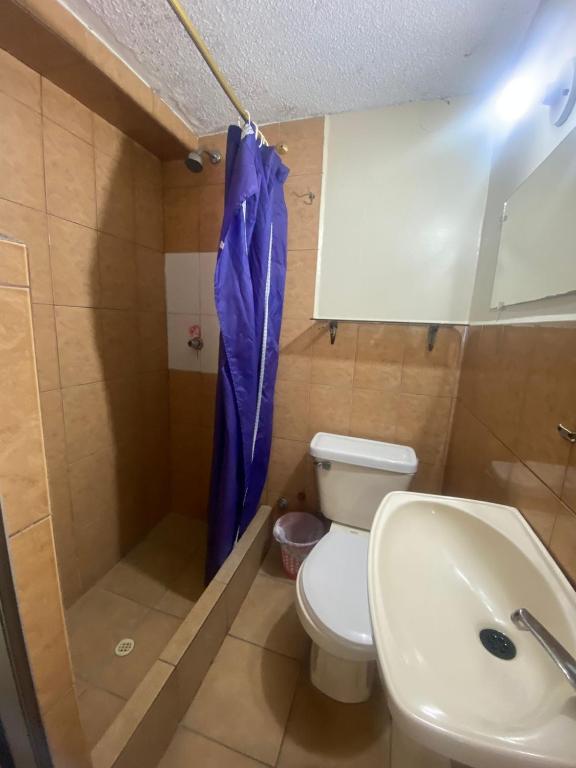 Koupelna v ubytování Andes Hostal