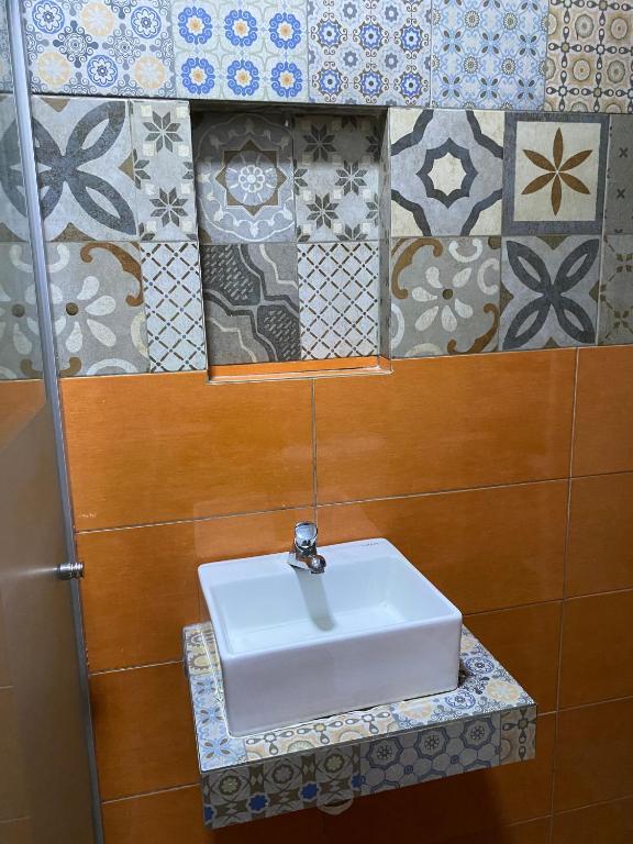 Koupelna v ubytování Hostal San Fransiskuni