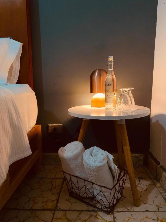 Postel nebo postele na pokoji v ubytování Lool Beh Hostal