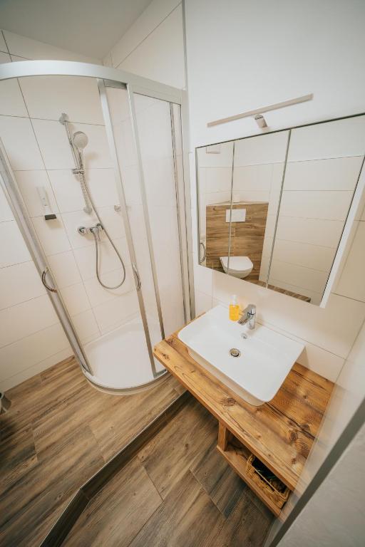 Kúpeľňa v ubytovaní Hotel Leo