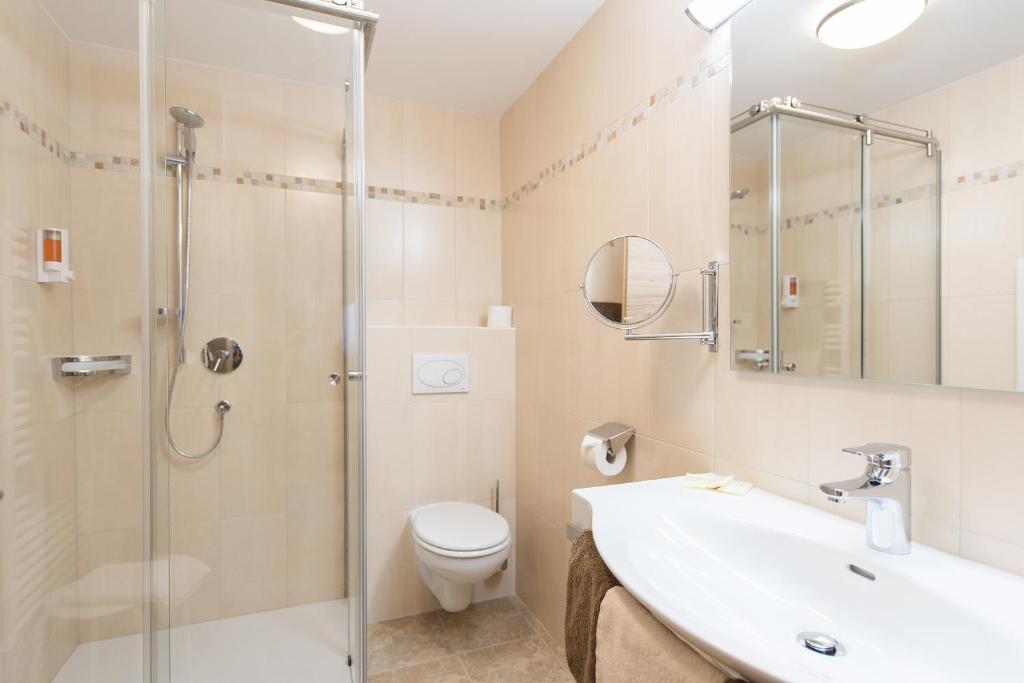 Kúpeľňa v ubytovaní Appartement Landhaus KERSCHDORFER