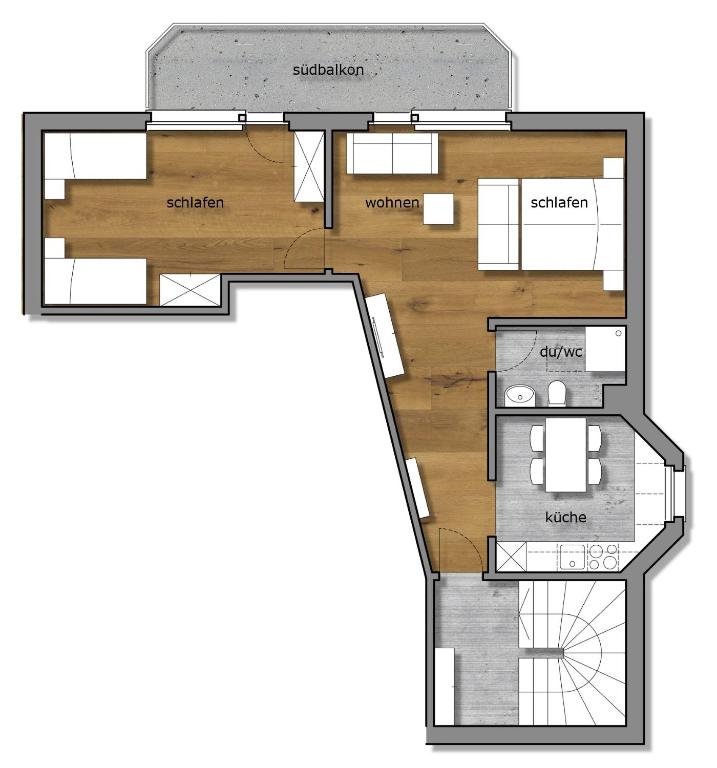 Půdorys ubytování Haus Samurai
