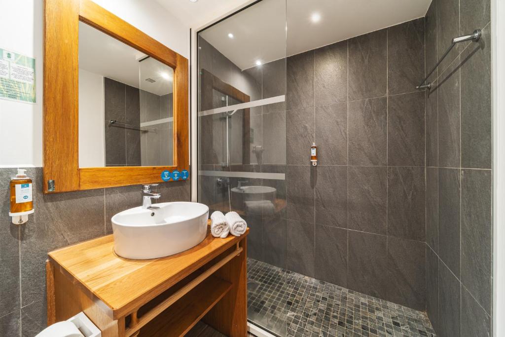Koupelna v ubytování Hotel Exsel Victoria