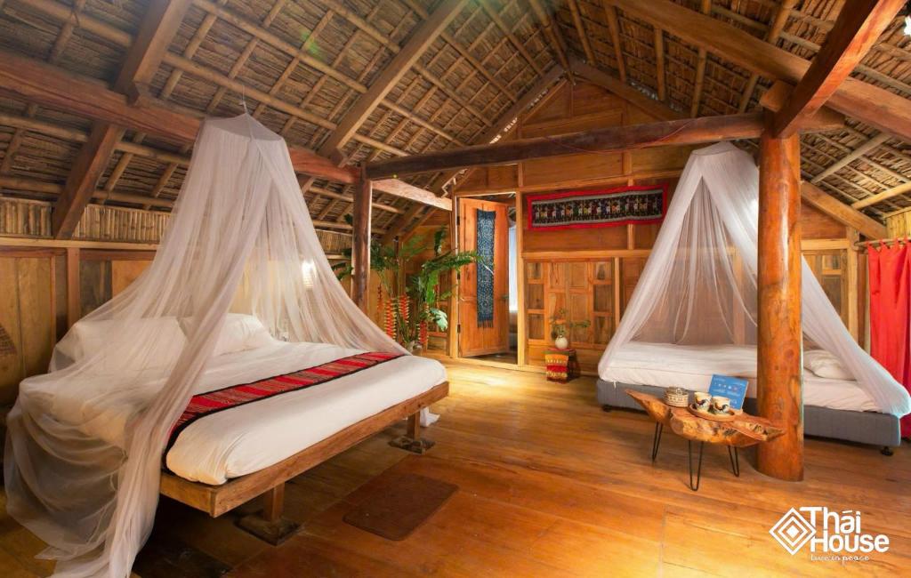 Thai House Pu Luong - Drievoudige Kamer Met Uitzicht Op De Tuin