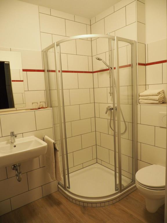 Koupelna v ubytování Gute Stuben