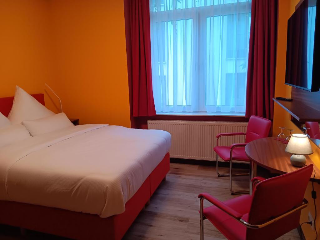 Postel nebo postele na pokoji v ubytování Gute Stuben
