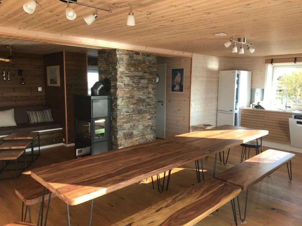 Kuchyň nebo kuchyňský kout v ubytování Ecolodge Båthuset 69Nord