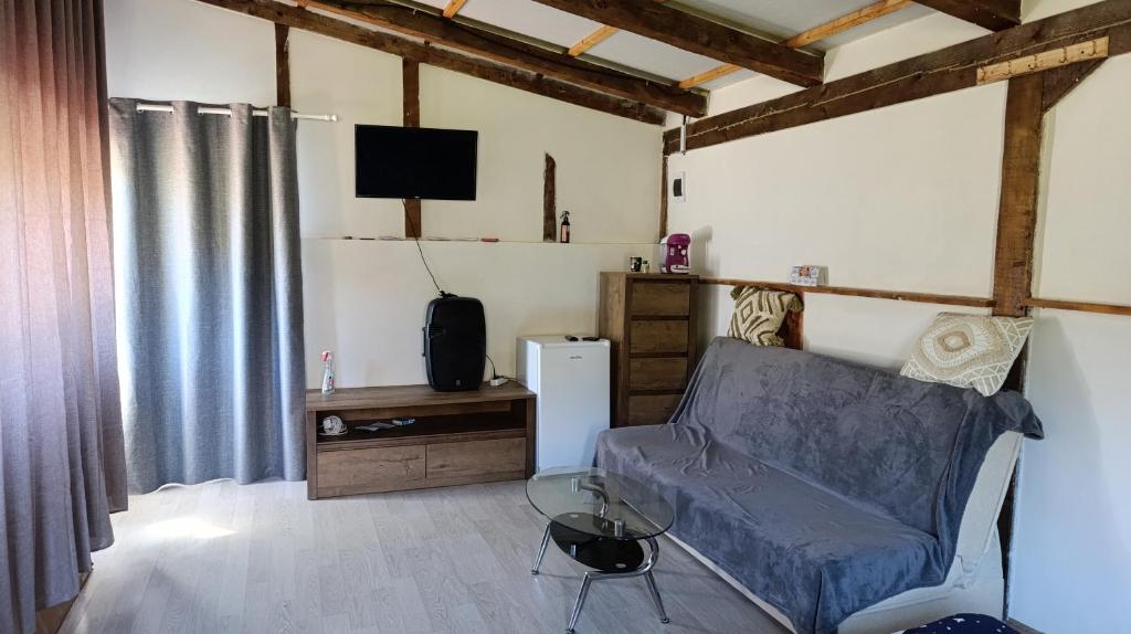 TV a/nebo společenská místnost v ubytování Glamping Vlad