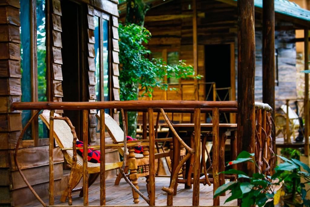 Balkón nebo terasa v ubytování Ella Ecolodge