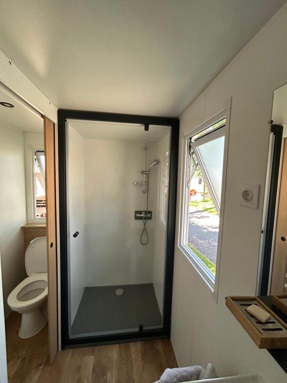 Koupelna v ubytování Mobilhome dans les Pins
