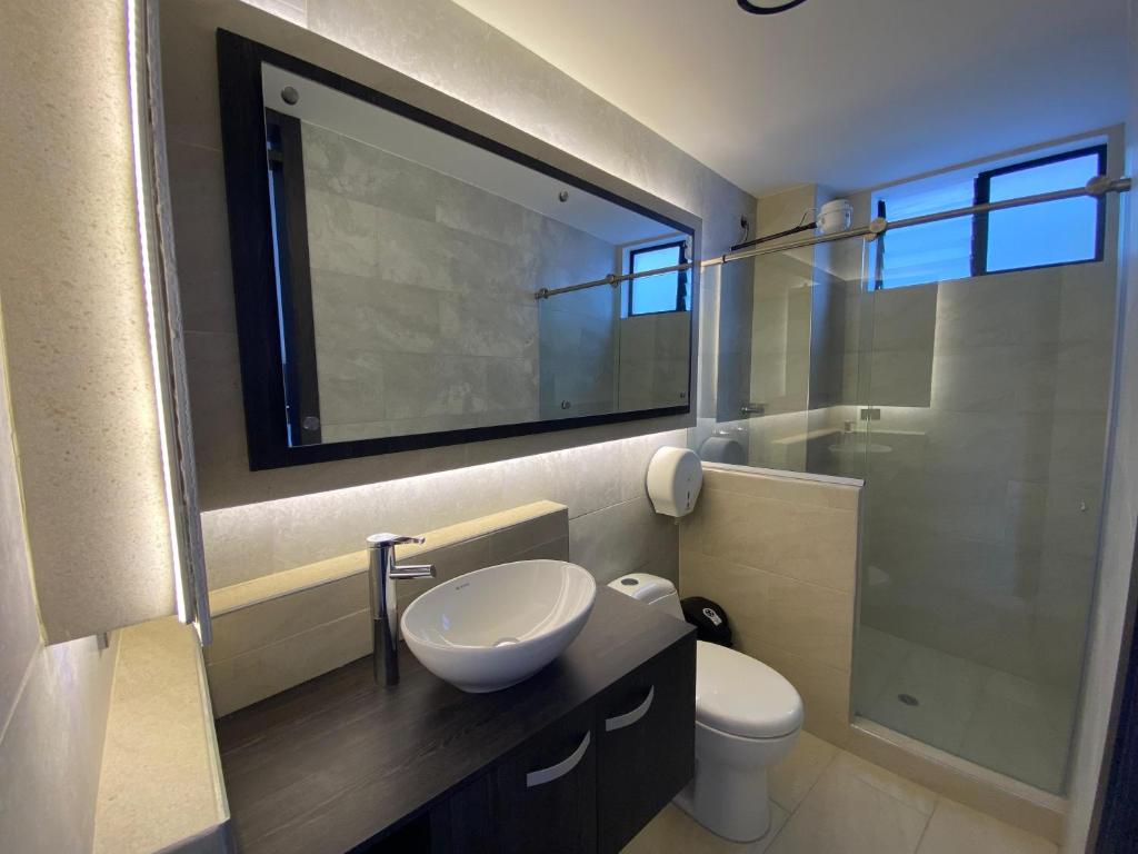 Koupelna v ubytování Hotel Danevi
