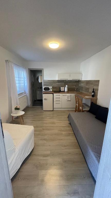 Kuchyň nebo kuchyňský kout v ubytování Dům nad Jezerem - apartmán III