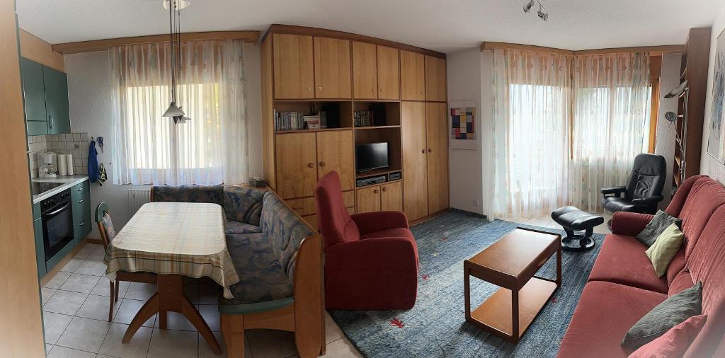 Kuchyň nebo kuchyňský kout v ubytování Residenz Darianne Leukerbad